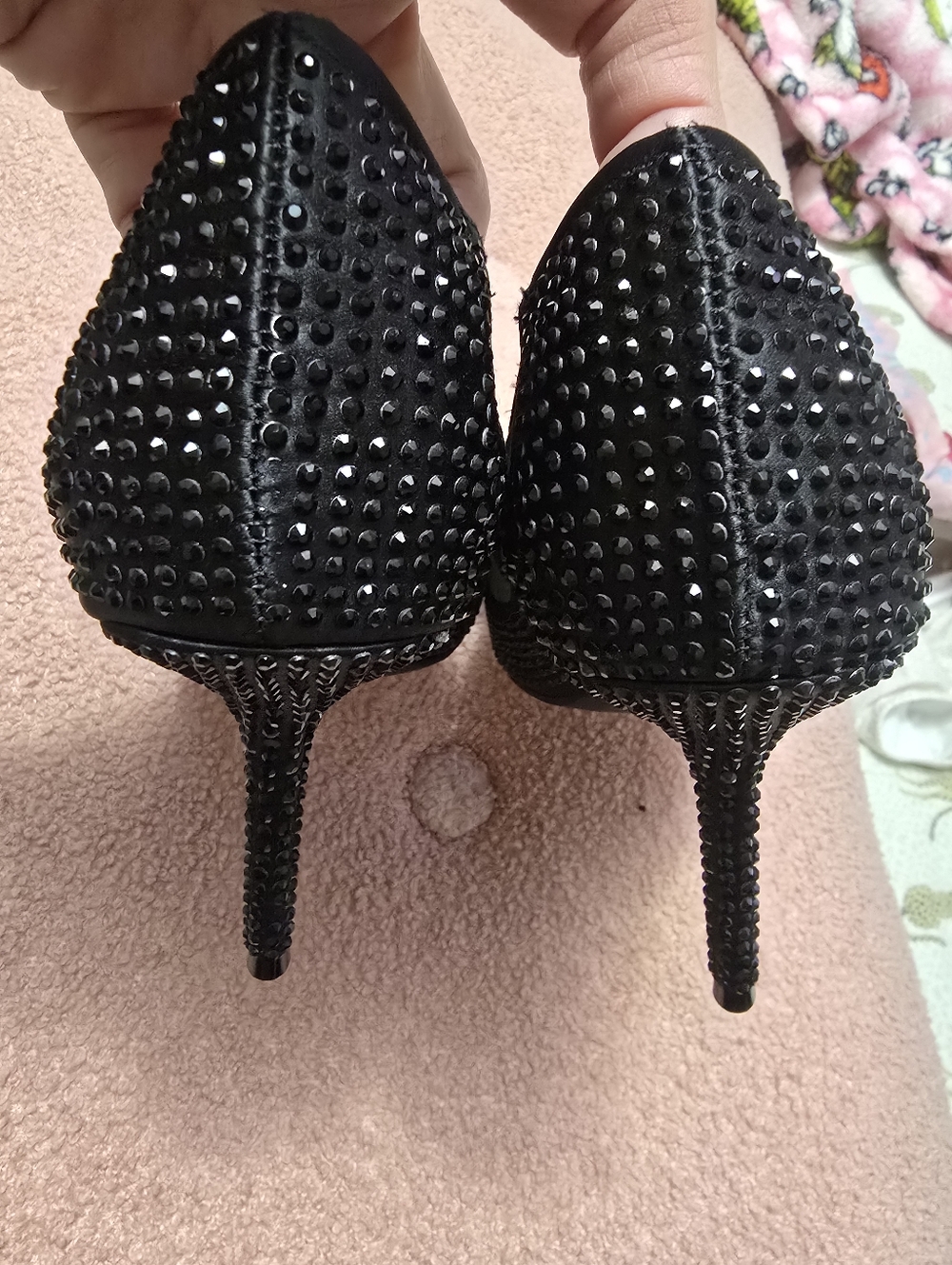 Jessica Simpson Sequin Bow Heel Pumps Sz 9 - Picture 4 of 9